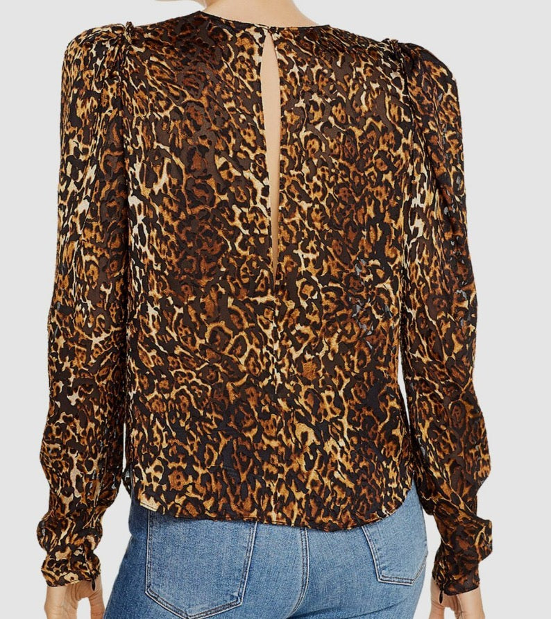 RONNY KOBO cheetah print blouse