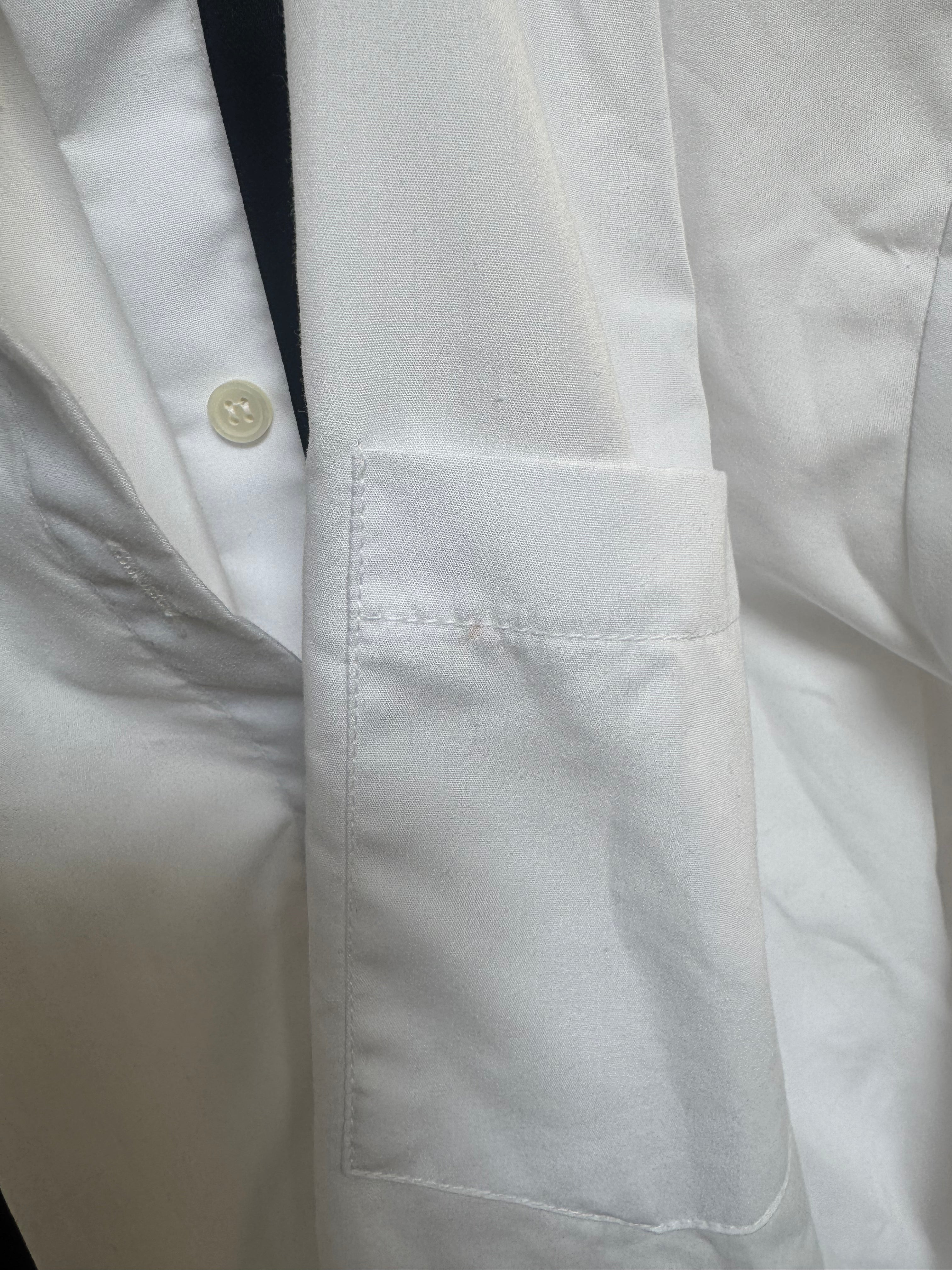THE FRANKIE SHOP white button up with black tie