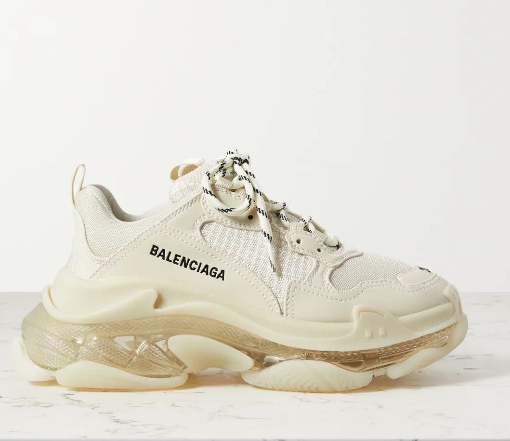 BALENCIAGA - Triple S Clear Sole logo-embroidered sneakers