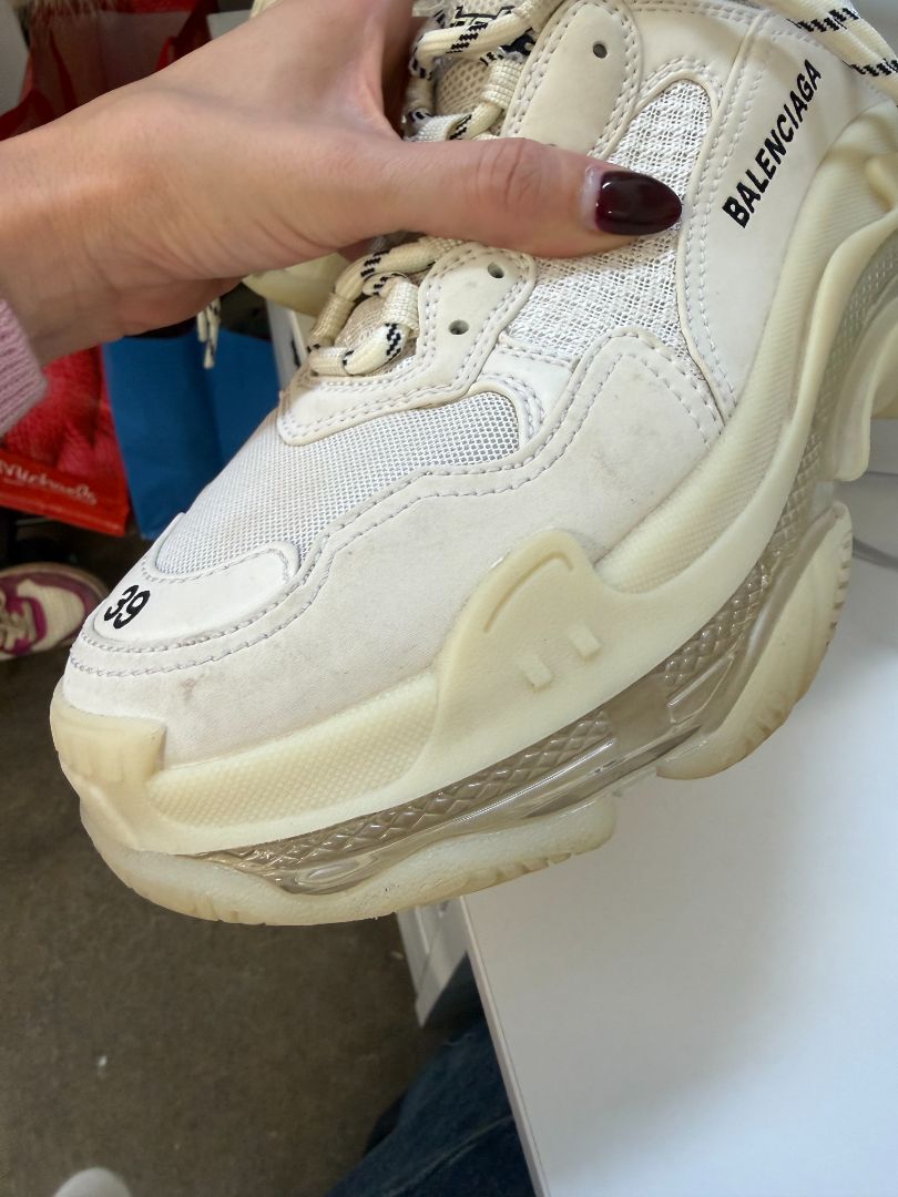 BALENCIAGA - Triple S Clear Sole logo-embroidered sneakers