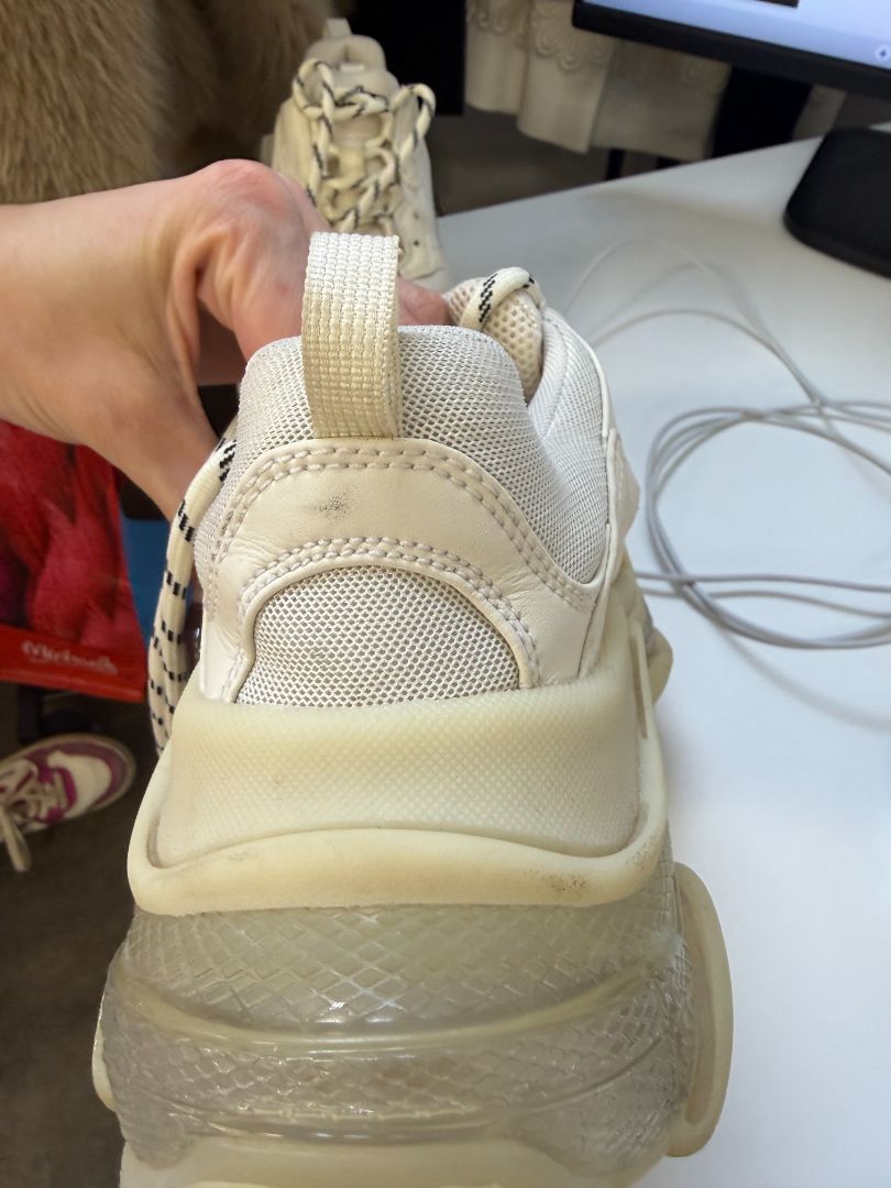 BALENCIAGA - Triple S Clear Sole logo-embroidered sneakers