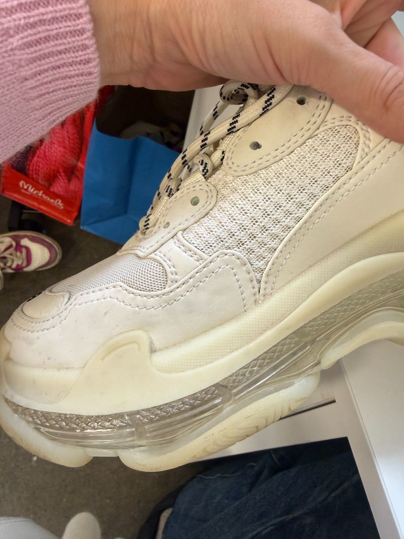 BALENCIAGA - Triple S Clear Sole logo-embroidered sneakers