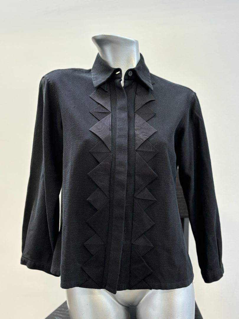 Oscar de la Renta - Button Up Top with Geometric Pattern