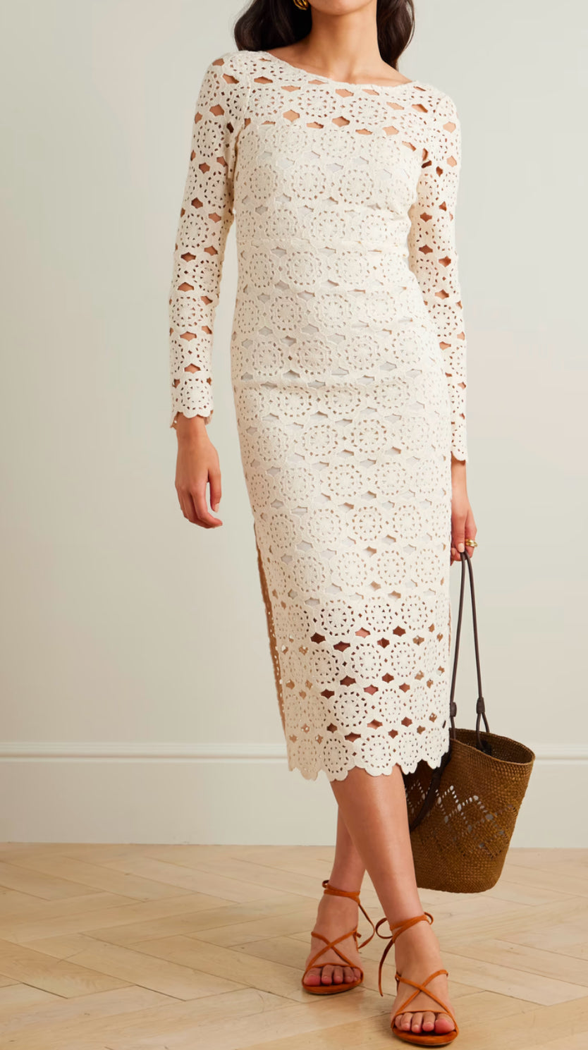 Cara Cara - Marsielle Crocheted cotton midi dress