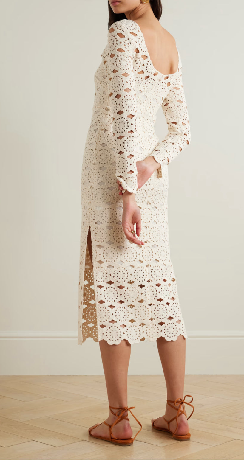 Cara Cara - Marsielle Crocheted cotton midi dress