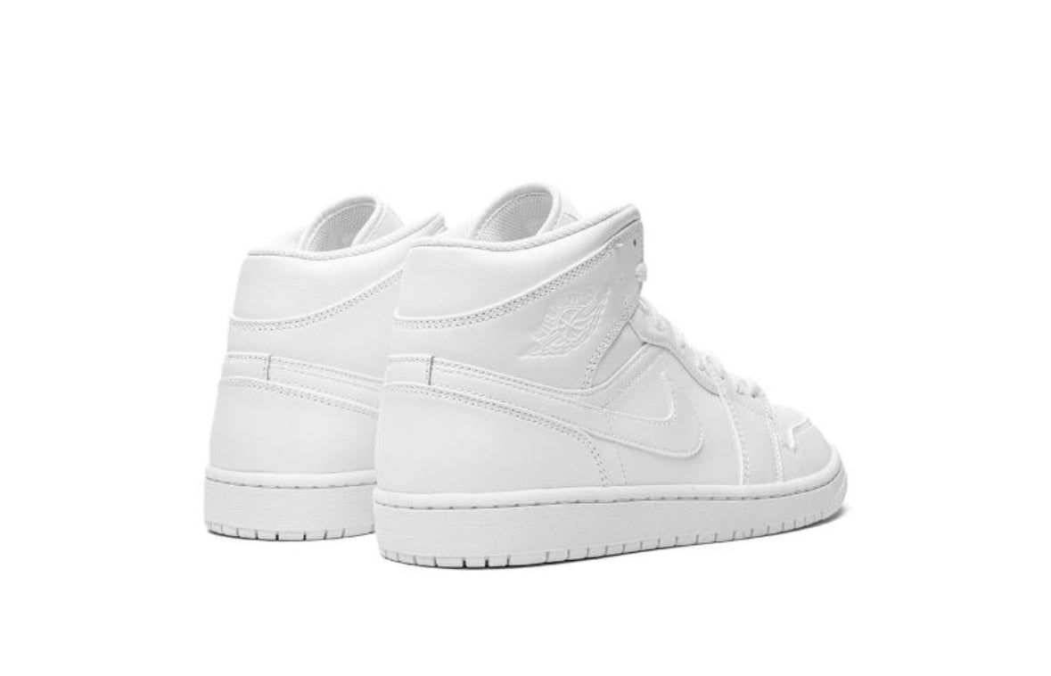 AIR JORDAN 1 MID - "TRIPLE WHITE" SNEAKERS