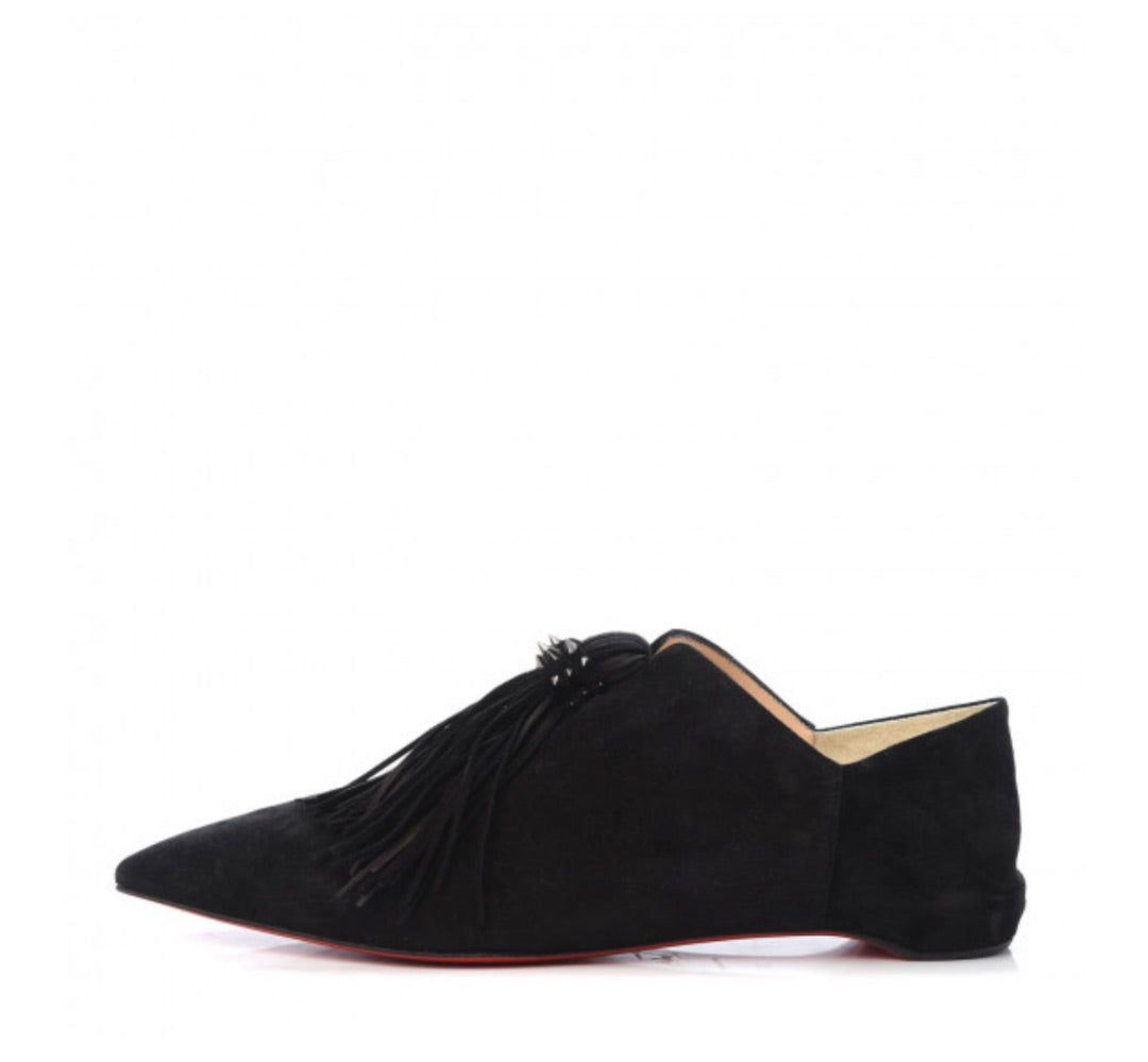 CHRISTIAN LOUBOUTIN  Veau Velours Medinana Flats