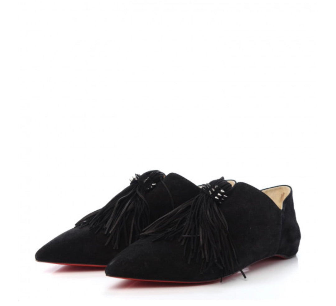 CHRISTIAN LOUBOUTIN  Veau Velours Medinana Flats