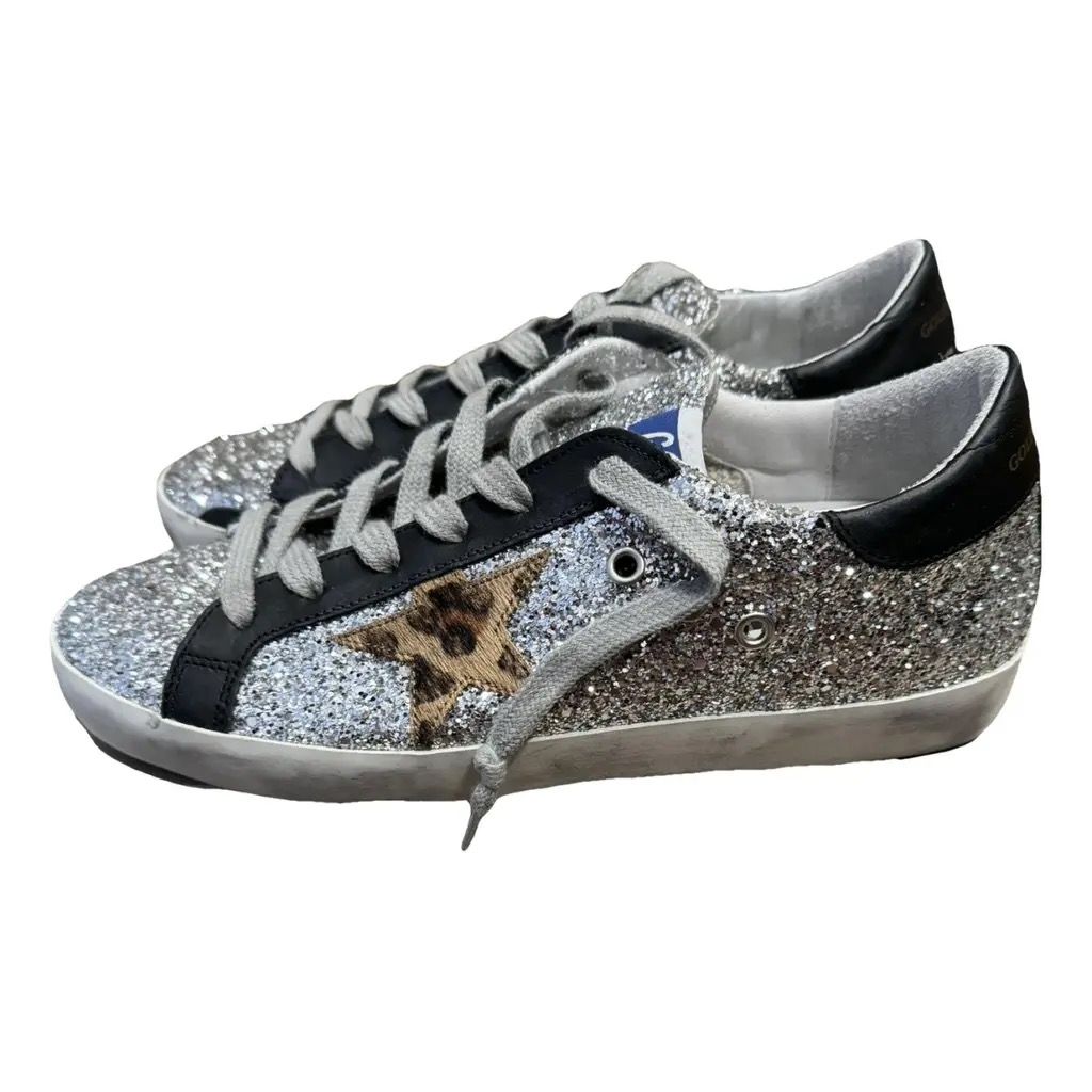 GOLDEN GOOSE - Silver Sparkle Sneakers