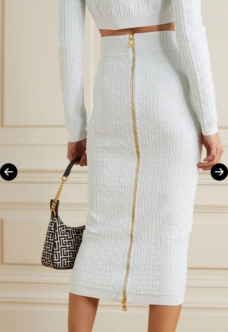 BALMAIN light blue pencil skirt