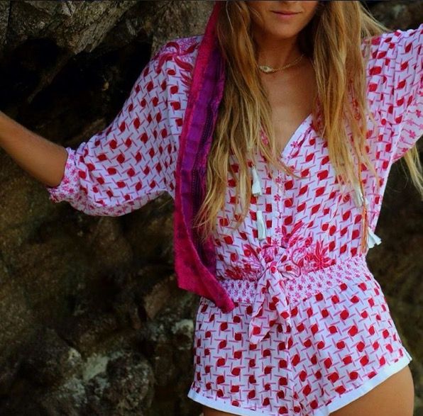 POUPETTE ST BARTH - sleeved short romper