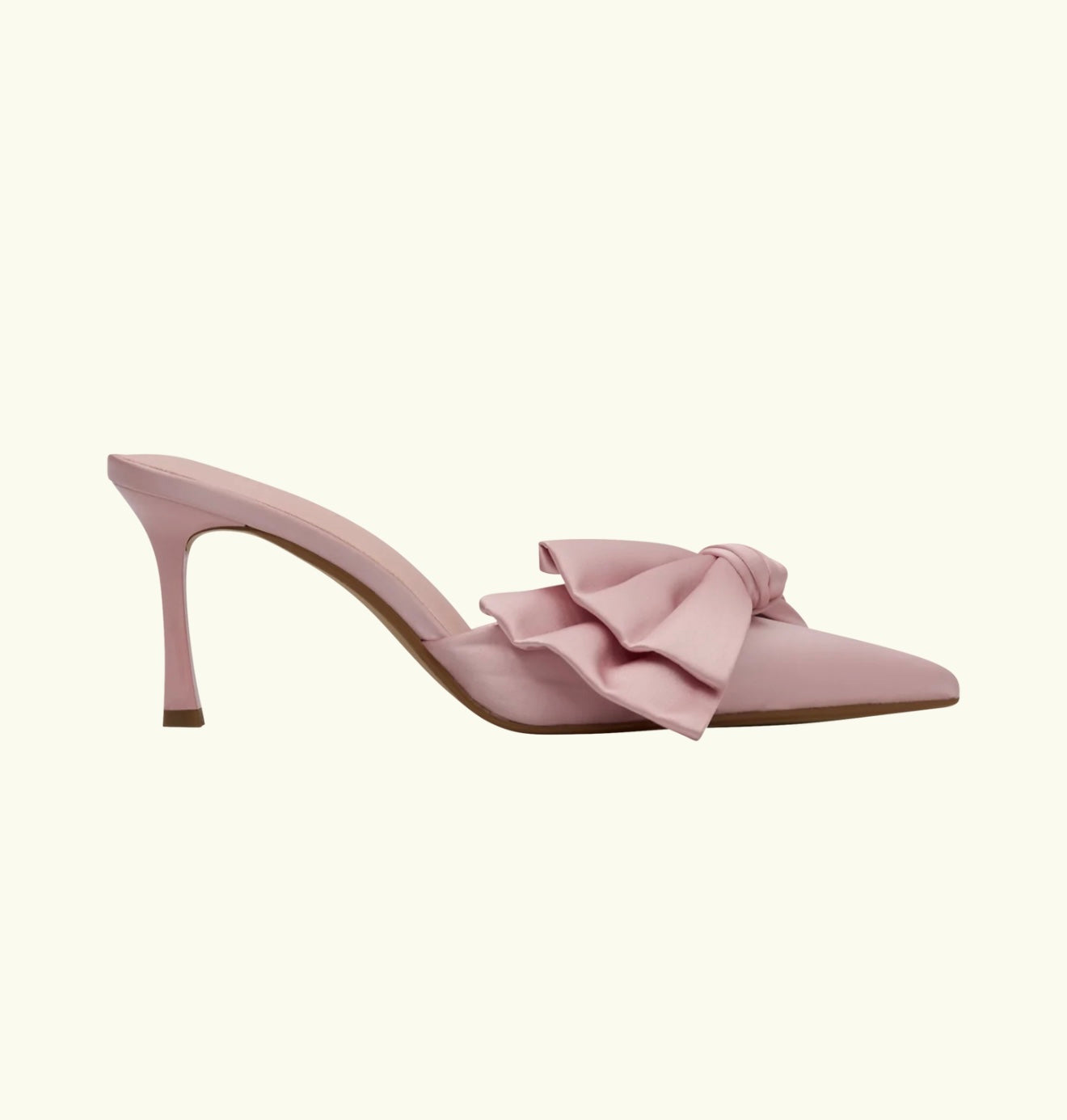 MESHKI - Elena Pointed Satin Bow Heel