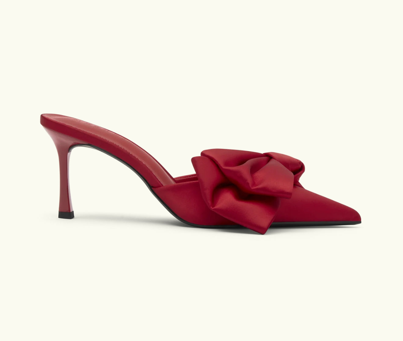 MESHKI - Elena Pointed Satin Bow Heel