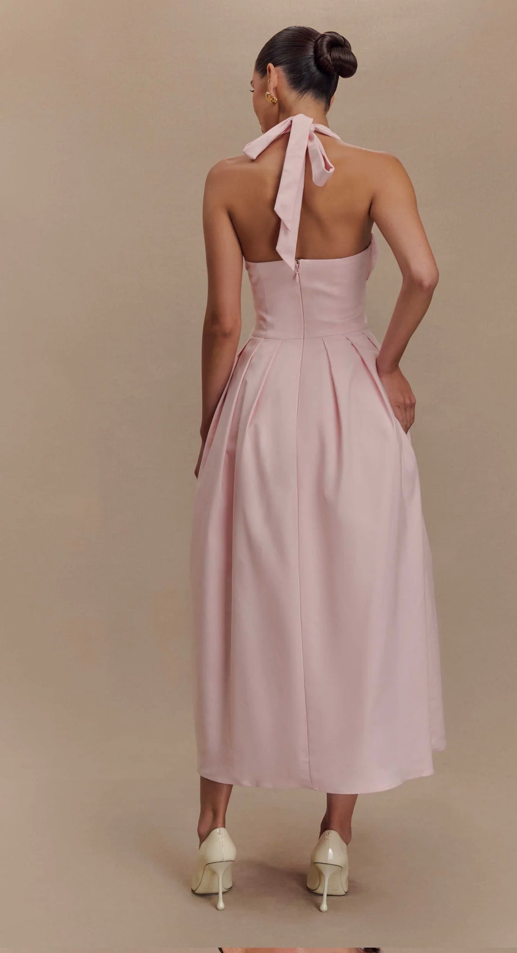 MESHKI - Candy Halter Midi Dress