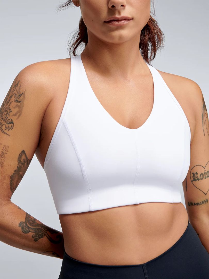 LNDR white sports bra