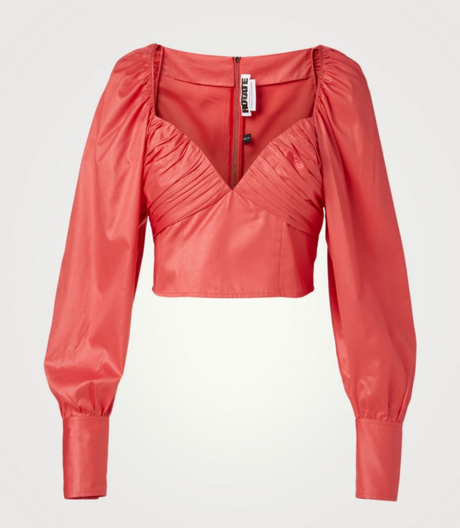 Rotate - Joni Cropped Taffeta Top