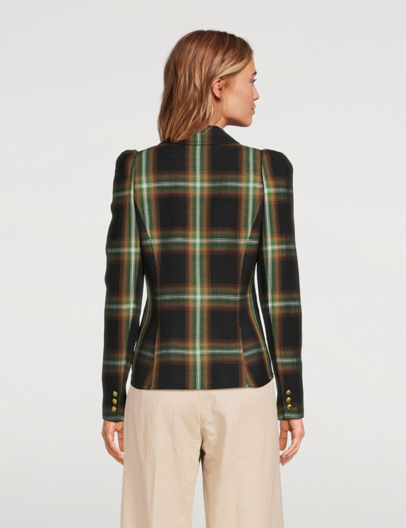 Smythe - Pouf Sleeve One Button Blazer