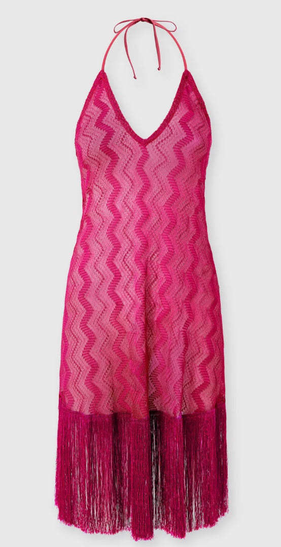 Missoni - chevron cover up with fringe