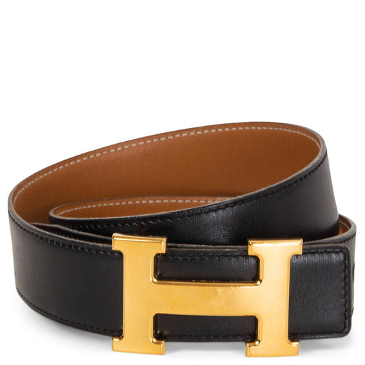 HERMES reversable belt witth gold "H" buckle