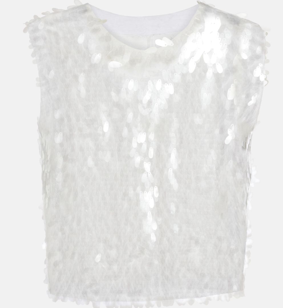 Norma Kamali - Sequined Crop Top