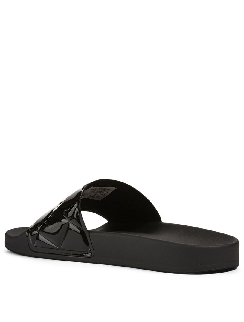 BALENCIAGA black logo slides