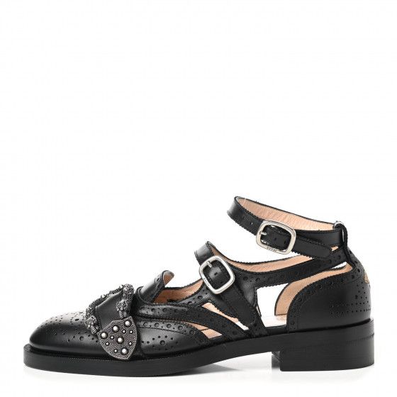 GUCCI dionysus buckle black shoes