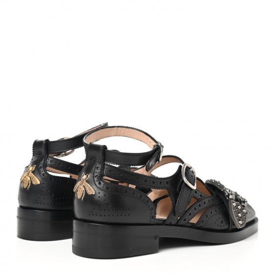 GUCCI dionysus buckle black shoes