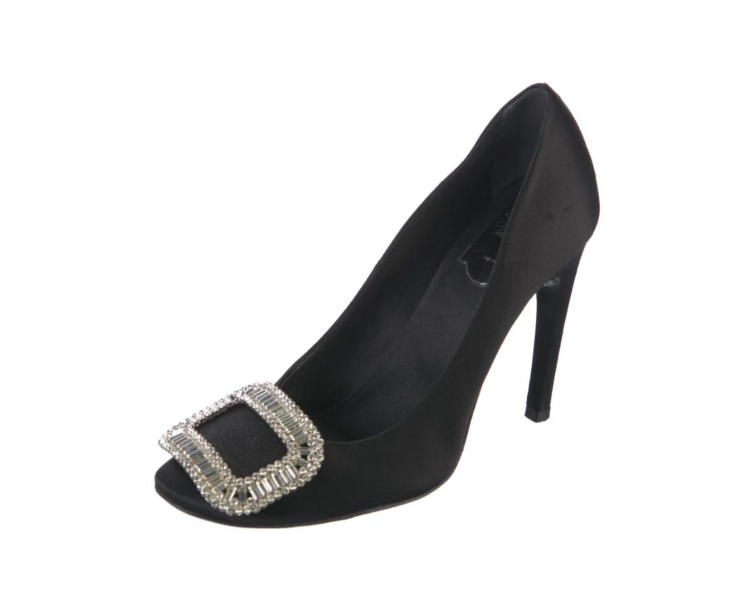 Roger Vivier - Satin Crystal Embellished Pumps