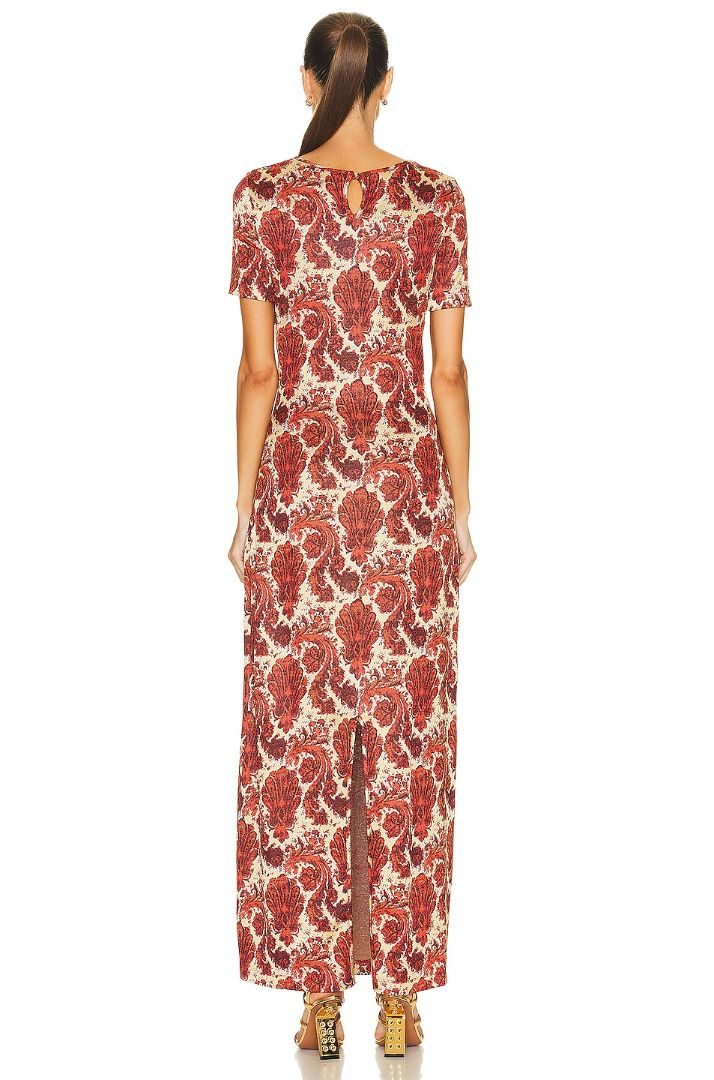 PACO RABANNE floral print maxi dress