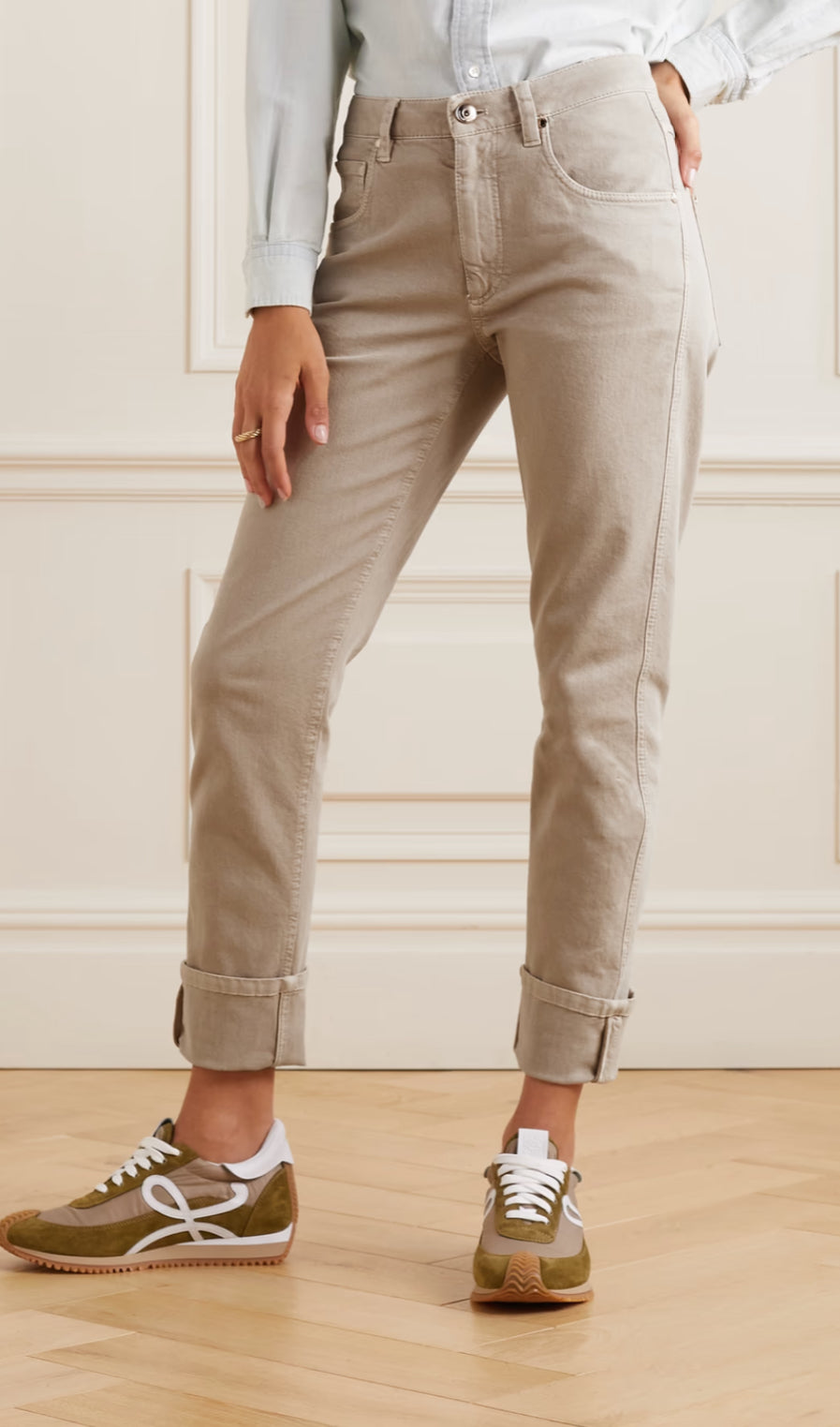 Brunello Cucinelli -  Hi Rise Slim-leg Jeans
