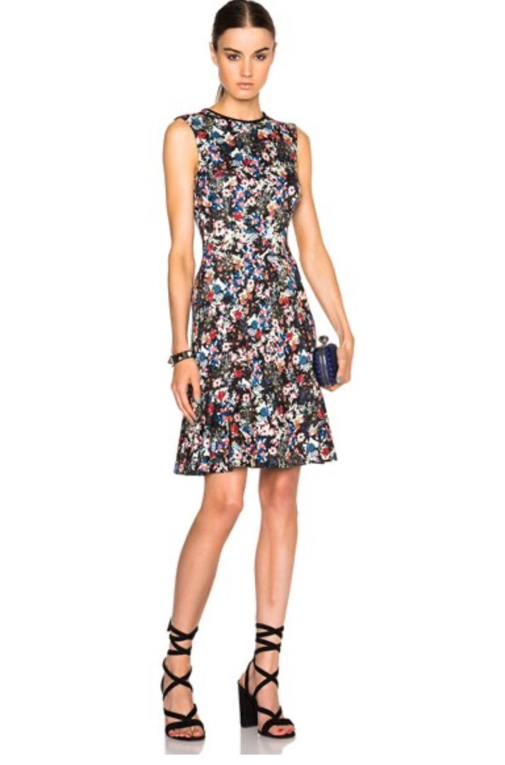 ERDEM - A-line Floral Print Sleeveless Dress