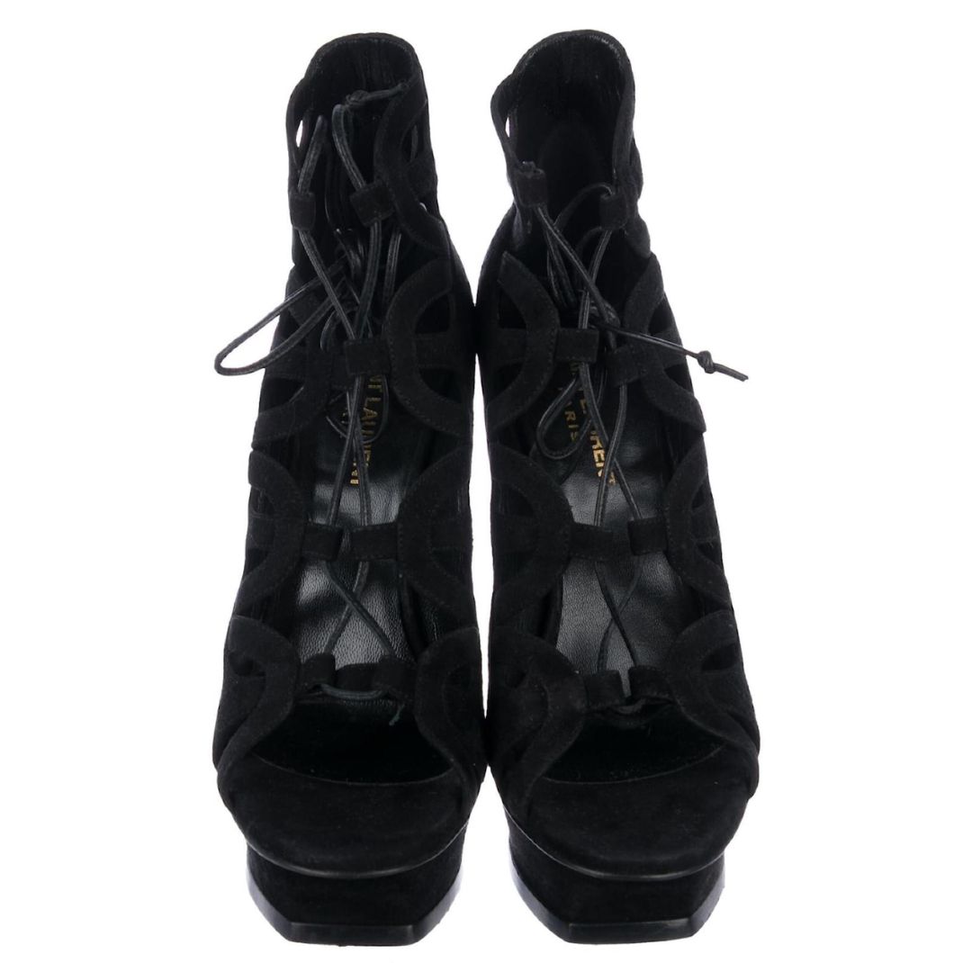 Saint Laurent - Tribute 16 105 ghillie suede lace up sandals