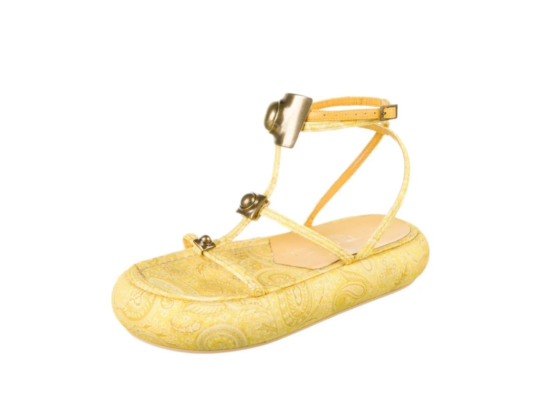 Etro - 35mm Embellished Printed Canvas Sandals