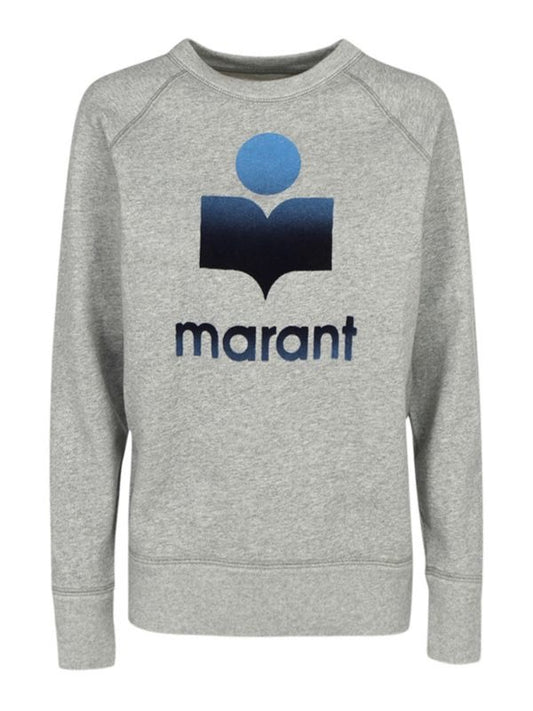 ISABAEL MARANT Etoilie Grey Sweatshirt with Blue Logo