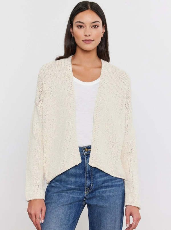 VELVET knit cream cardigan/shrug