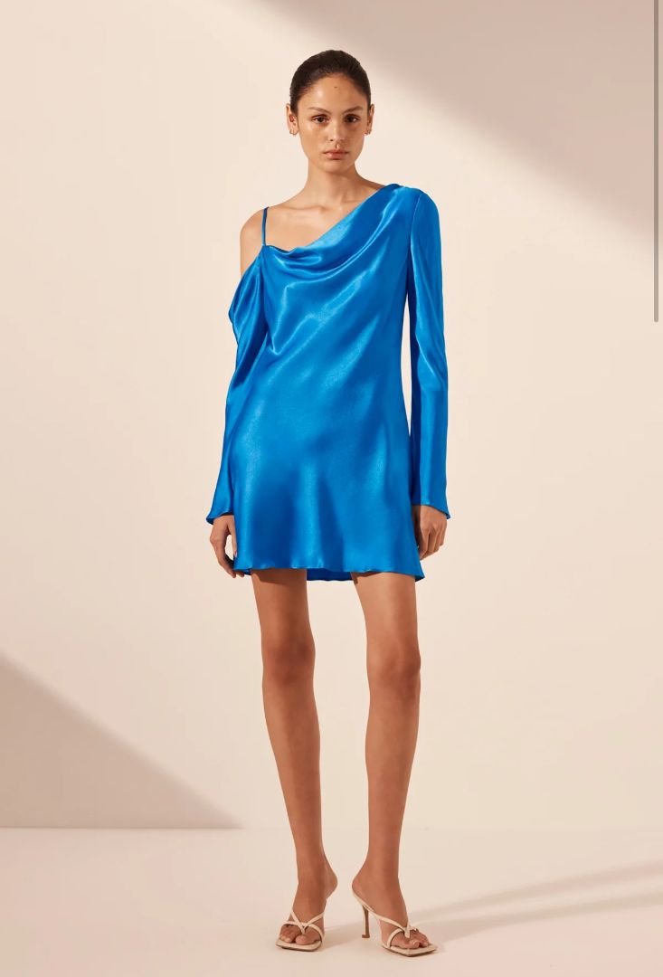 Shona Joy - Nora Asymmetrical Long Sleeve Mini Dress
