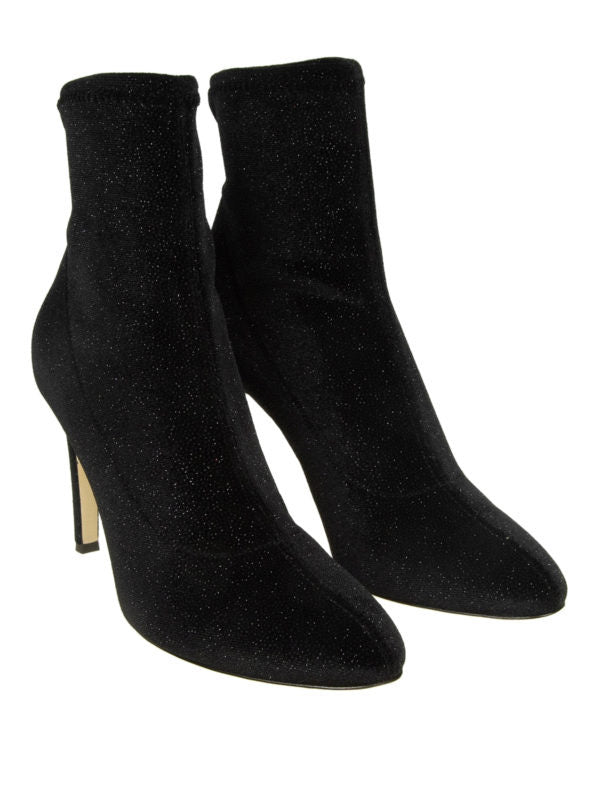 Giuseppe Zanotti black sparkly sock boots