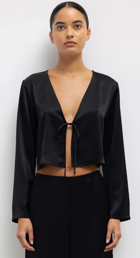 Leset -  Barb Long Sleeve Tie Top