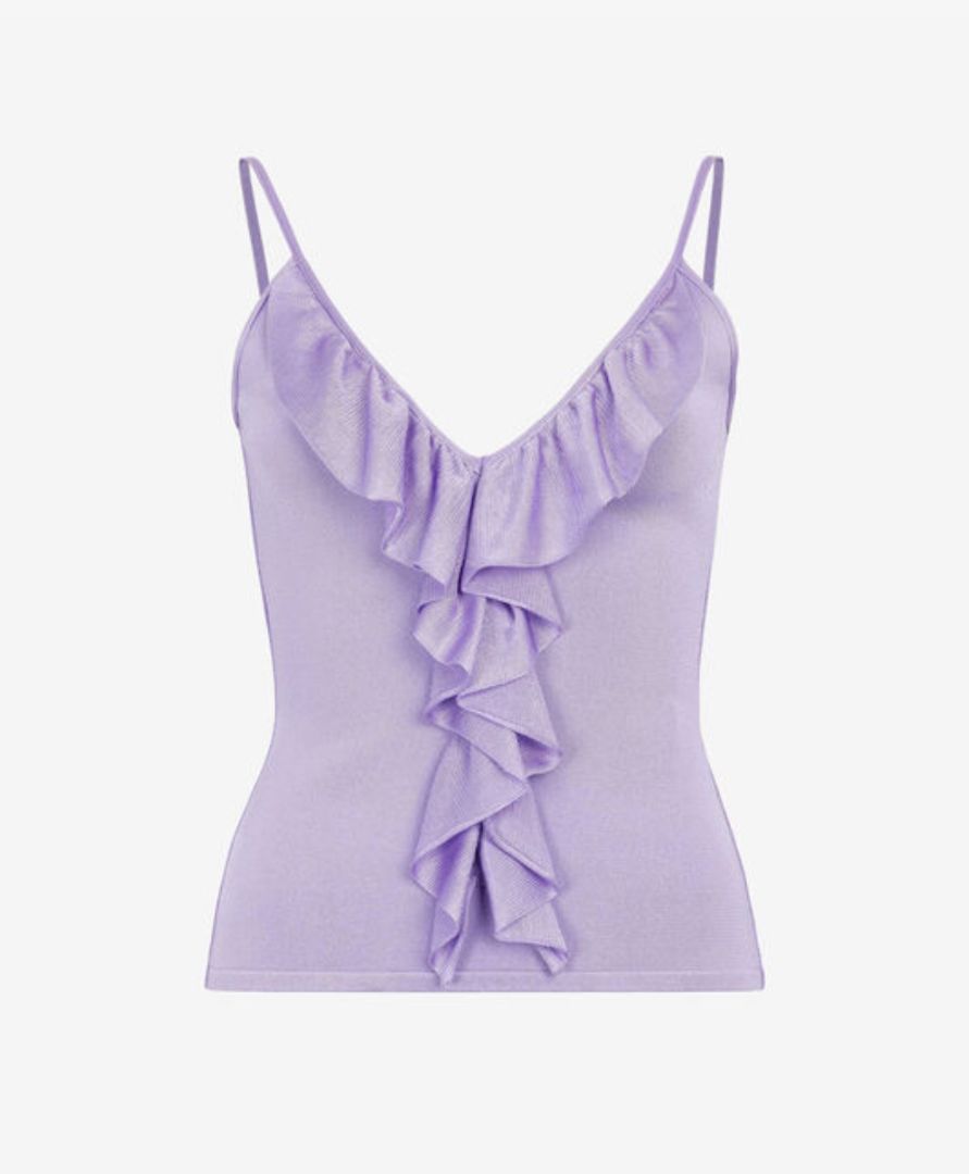 Roberto Cavalli - Ruffle-detailed vest top