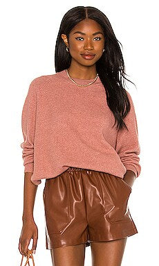 BB DAKOTA X STEVE MADDEN SIDE SLIT SWEATER IN PINISH SALMON