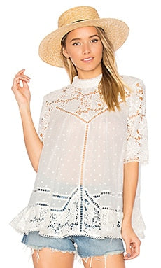 ZIMMERMANN ivory eyelet blouse