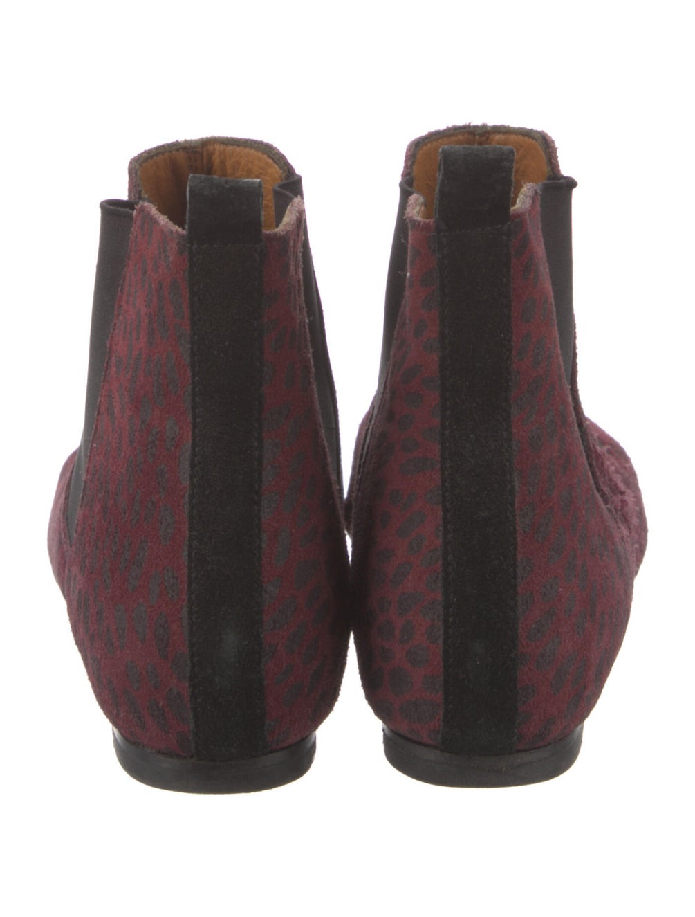 ISABEL MARANT burgundy leopard botties