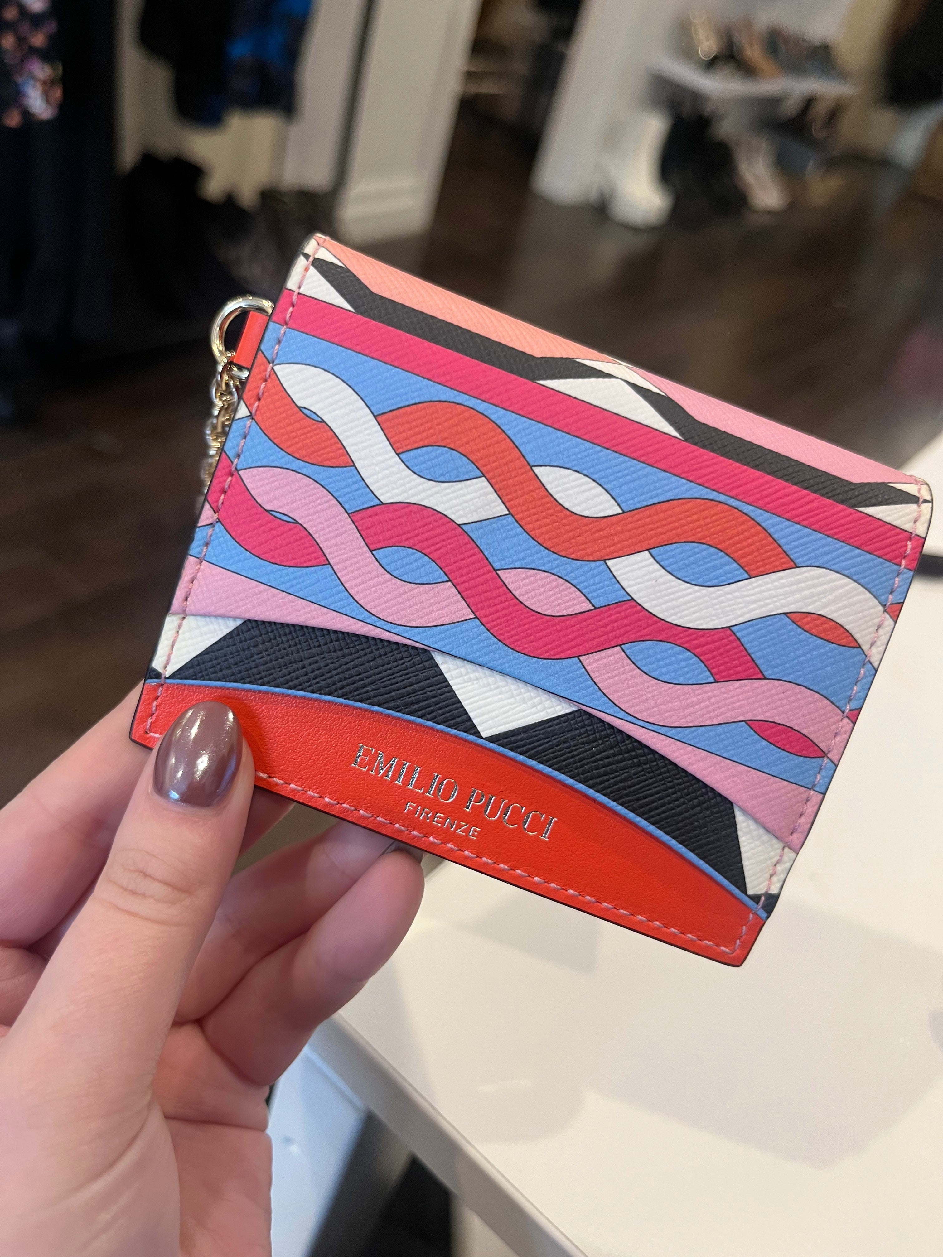 EMILIO PUCCI card holder keychain