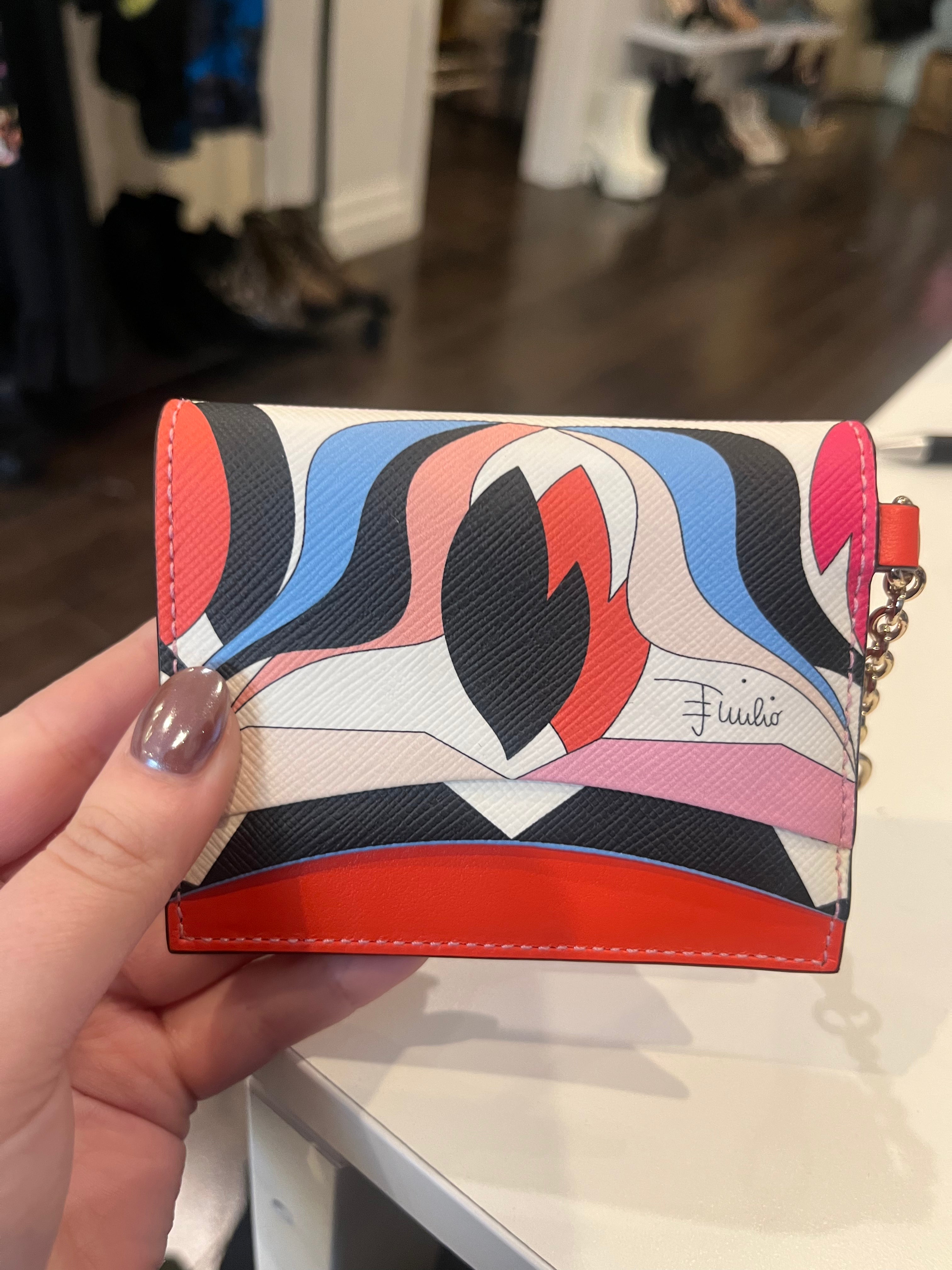 EMILIO PUCCI card holder keychain