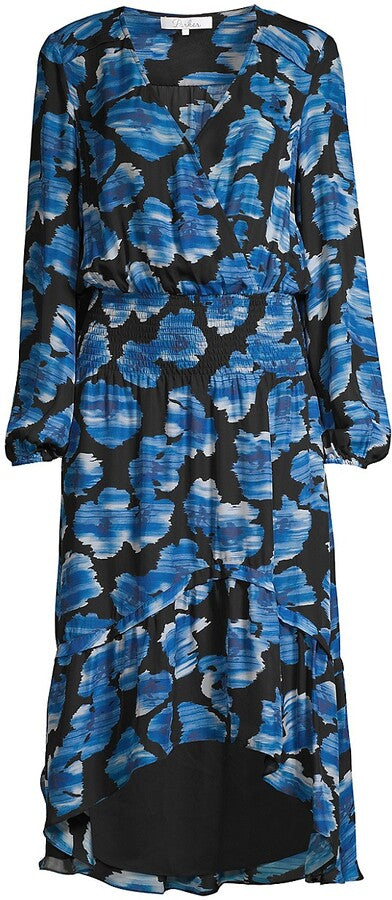 PARKER blue floral chiffon dress