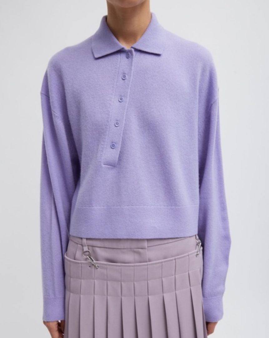 Tibi - Wool & Cashmere Polo Sweater