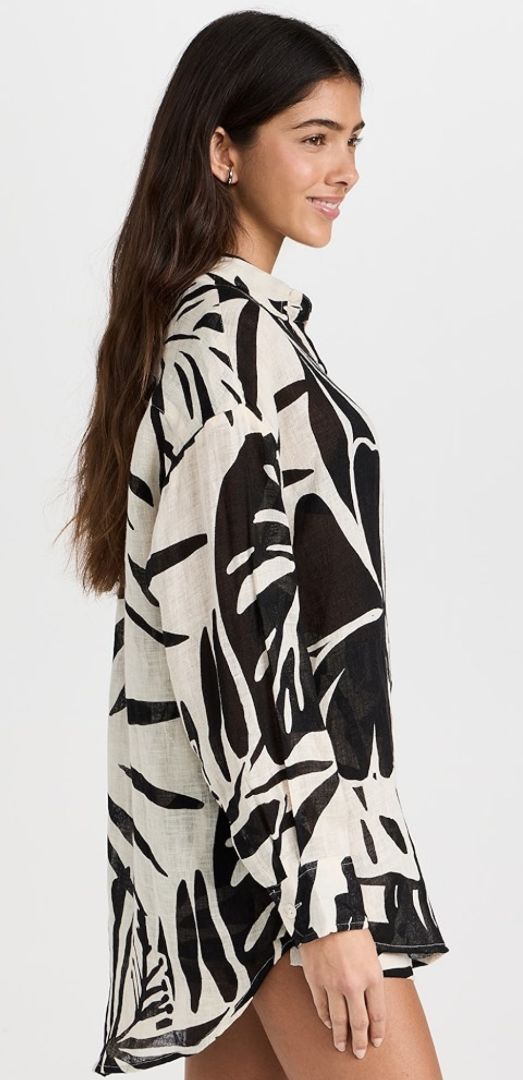 Vitamin A - Playa Linen Boyfriend Shirt