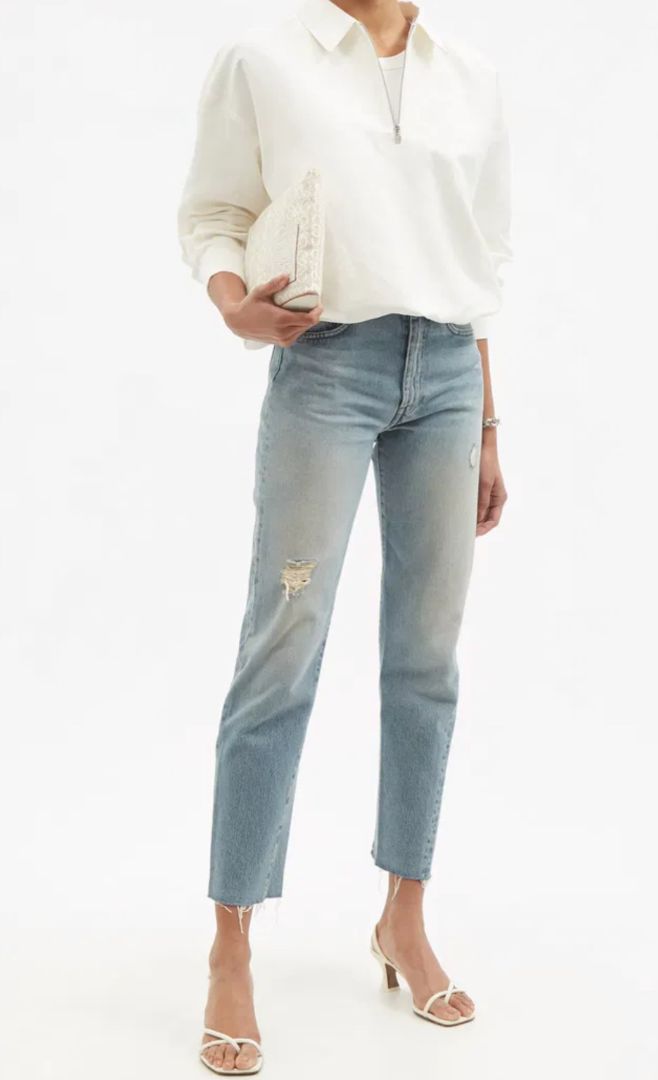 Toteme - Twisted Seam Distressed Jeans