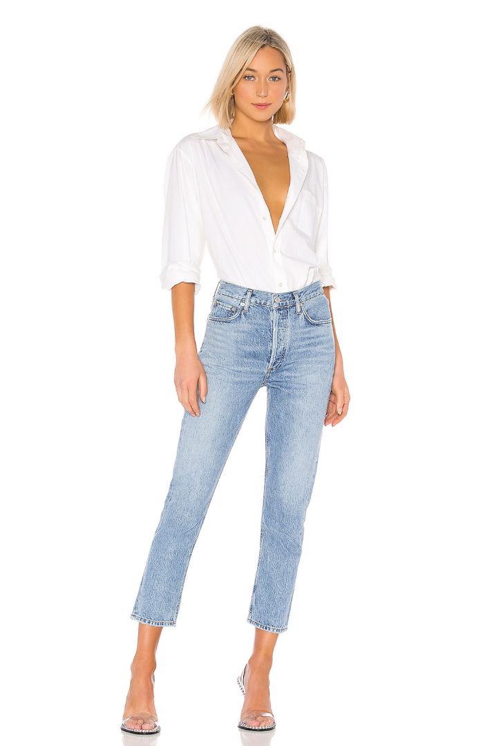 Agolde - Riley high rise crop straight