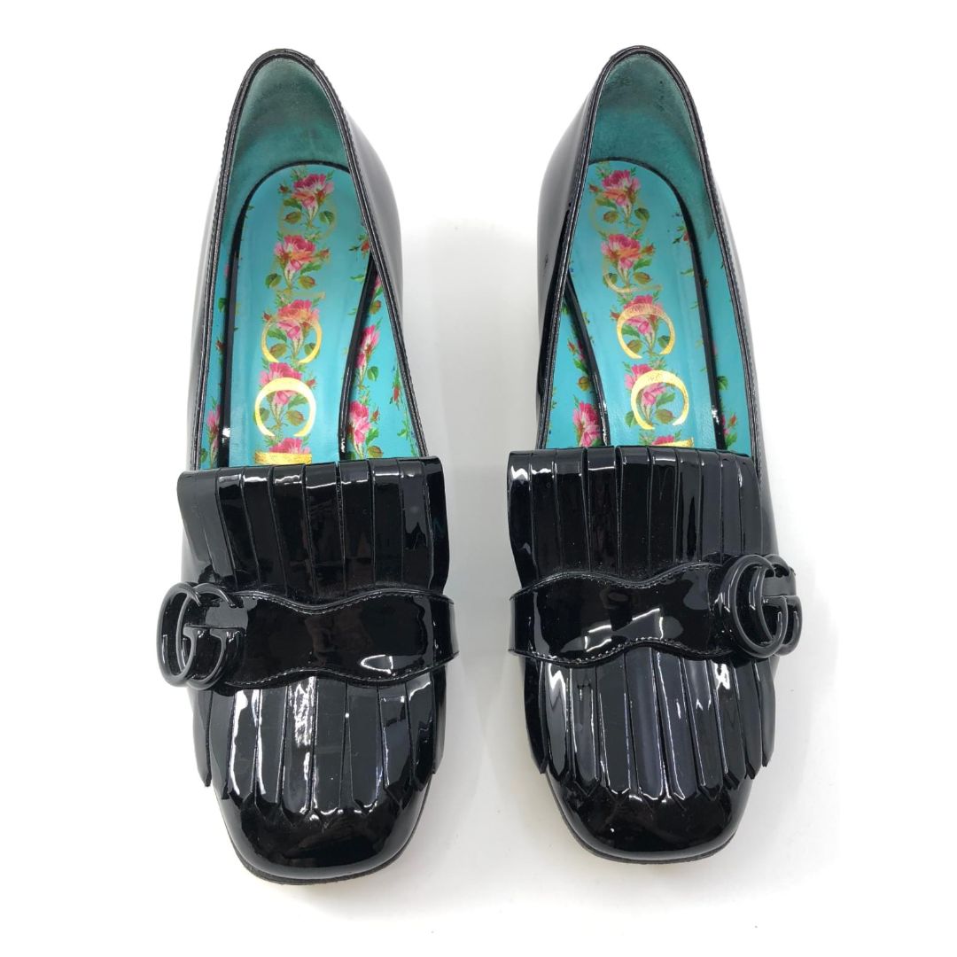 Gucci - Vernice GG Marmont fringe 50mm Loafer Pump
